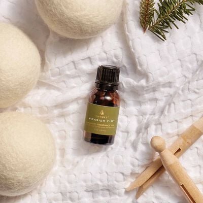 Thymes Frasier Fir Laundry Fragrance Oil with Dryer Balls and Clothespins